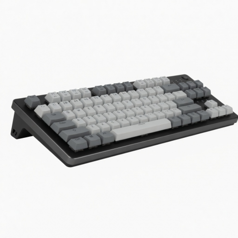 Wireless Mechanical Keyboard, 98-Key Compact Layout, Black and White