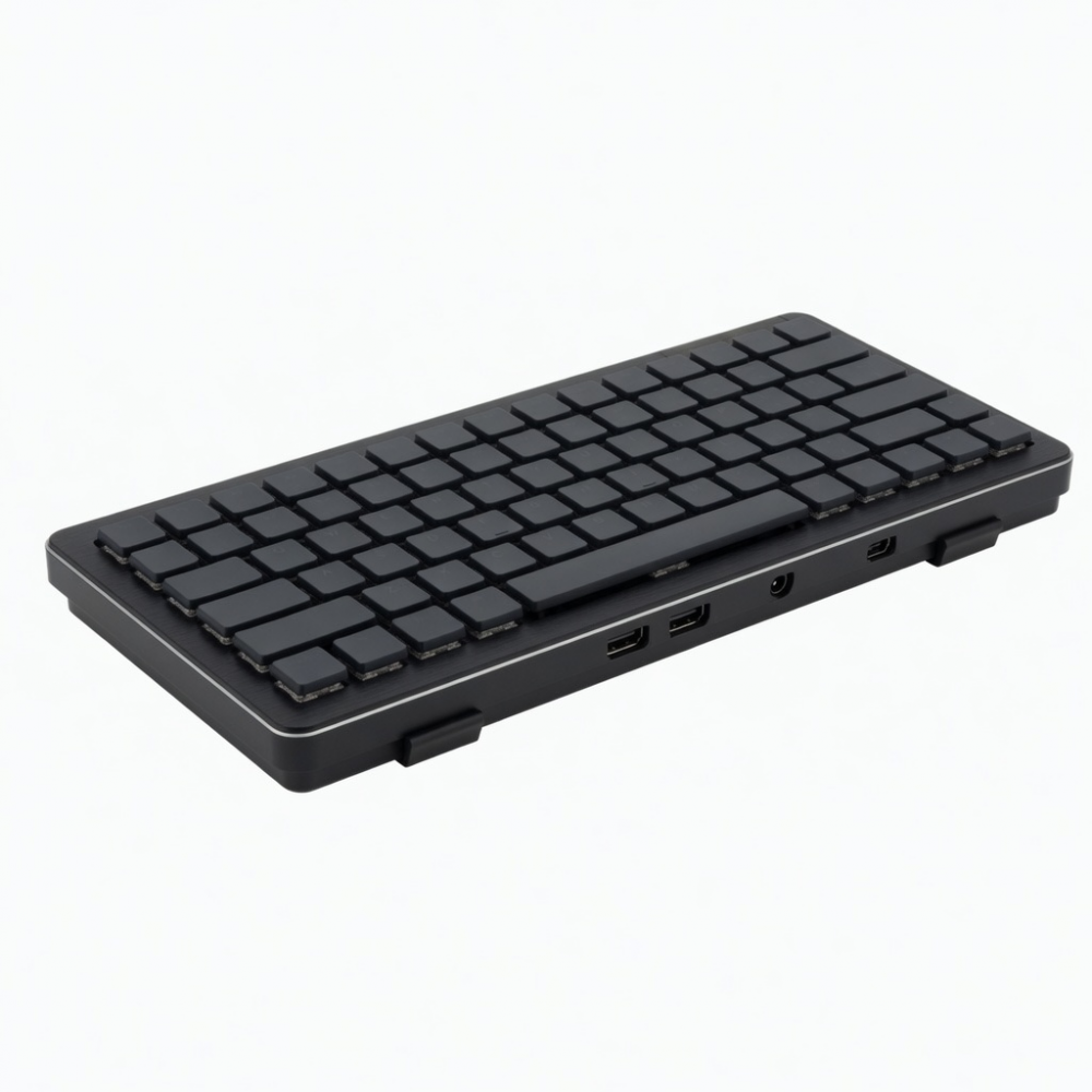 Wireless Magnetic Switch Keyboard, 75-Key Compact Black Mechanical Keyboard
