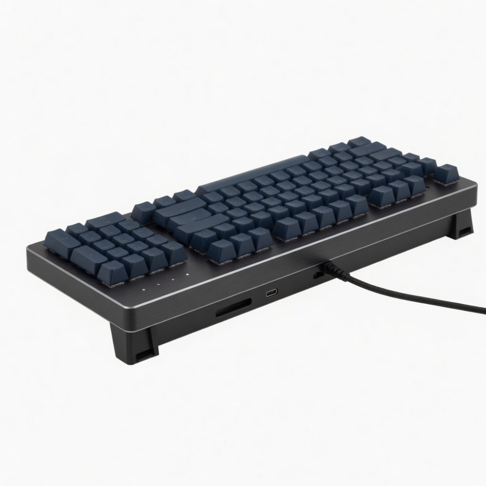 104-Key Wired Mechanical Keyboard, Full-Size Black Keyboard