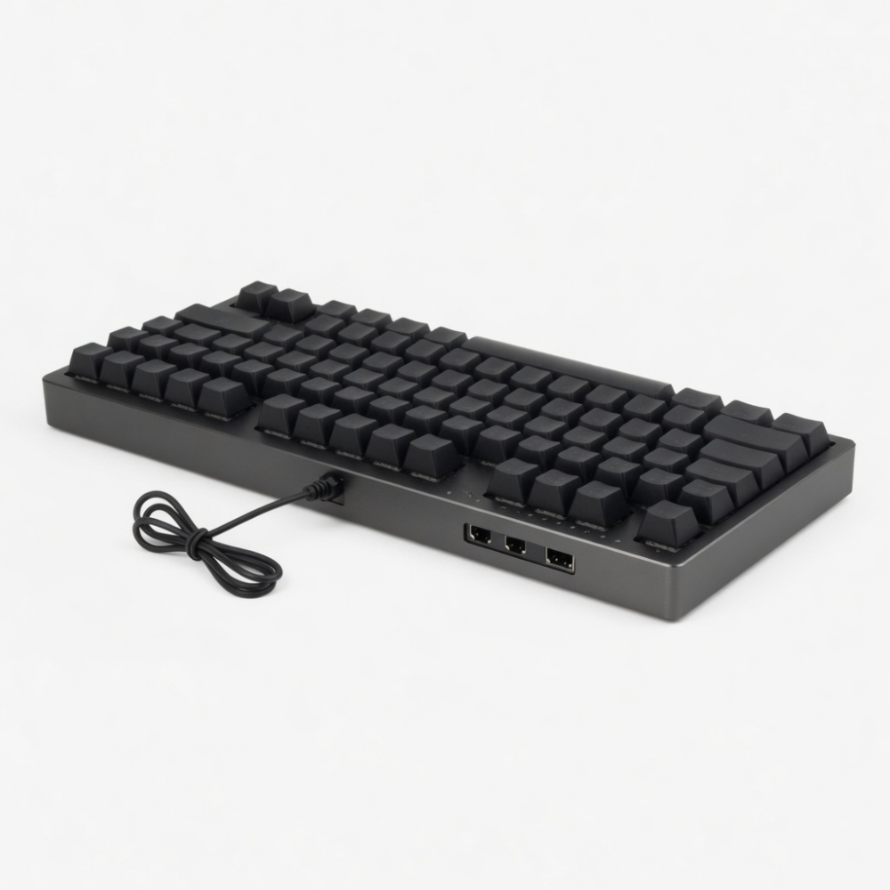 104-Key Wired Mechanical Keyboard, Black Standard Layout