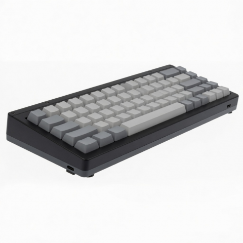 Compact Wireless Mechanical Keyboard, Gray and Black, 5-Row Layout