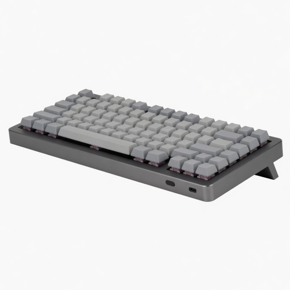 Wireless Magnetic Switch Keyboard, Compact Gray Layout