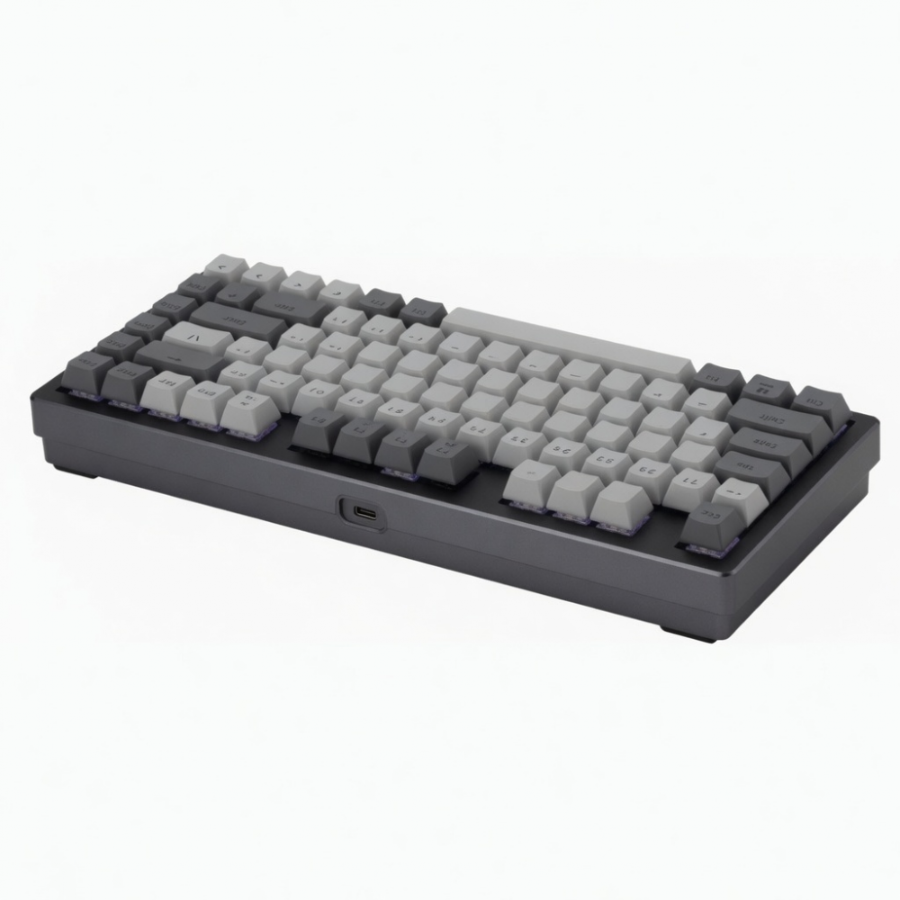 75% Wireless Mechanical Keyboard, Gray Compact Layout, RGB Backlighting