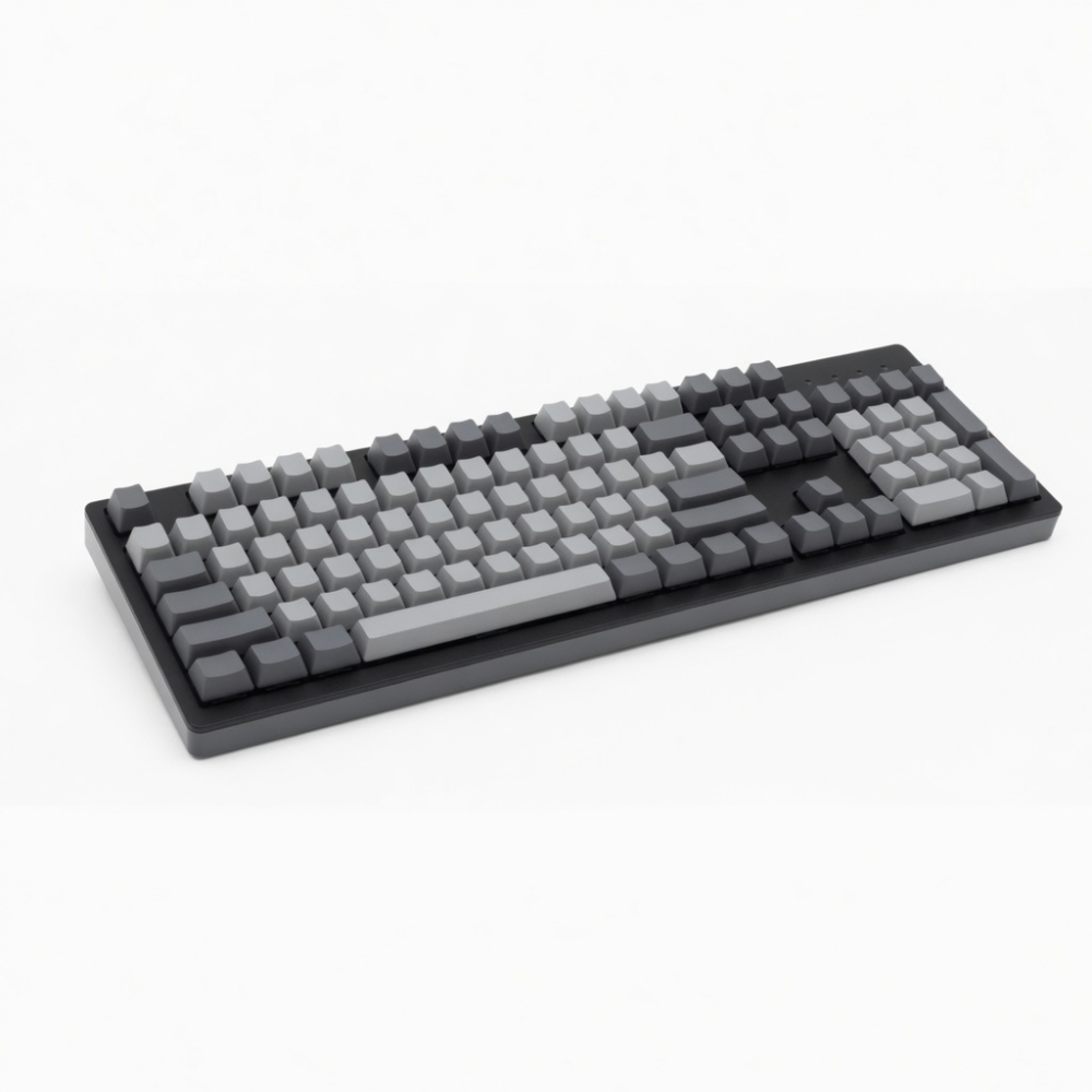 104-Key Wireless Mechanical Keyboard, Black and Gray Full-Size Layout