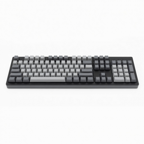 104-Key Wireless Mechanical Keyboard, Black and Gray Full-Size Layout