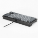 98-Key Wired Mechanical Keyboard, Gray Keycaps, Black Aluminum Frame