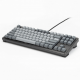 98-Key Wired Mechanical Keyboard, Gray Keycaps, Black Aluminum Frame