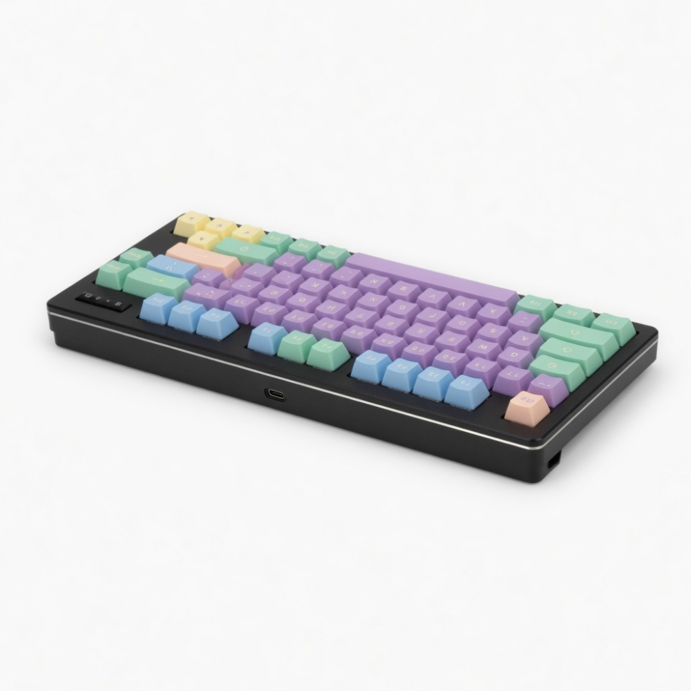 Wireless Alice Layout Mechanical Keyboard, Compact Split Design, Multicolor Keycaps