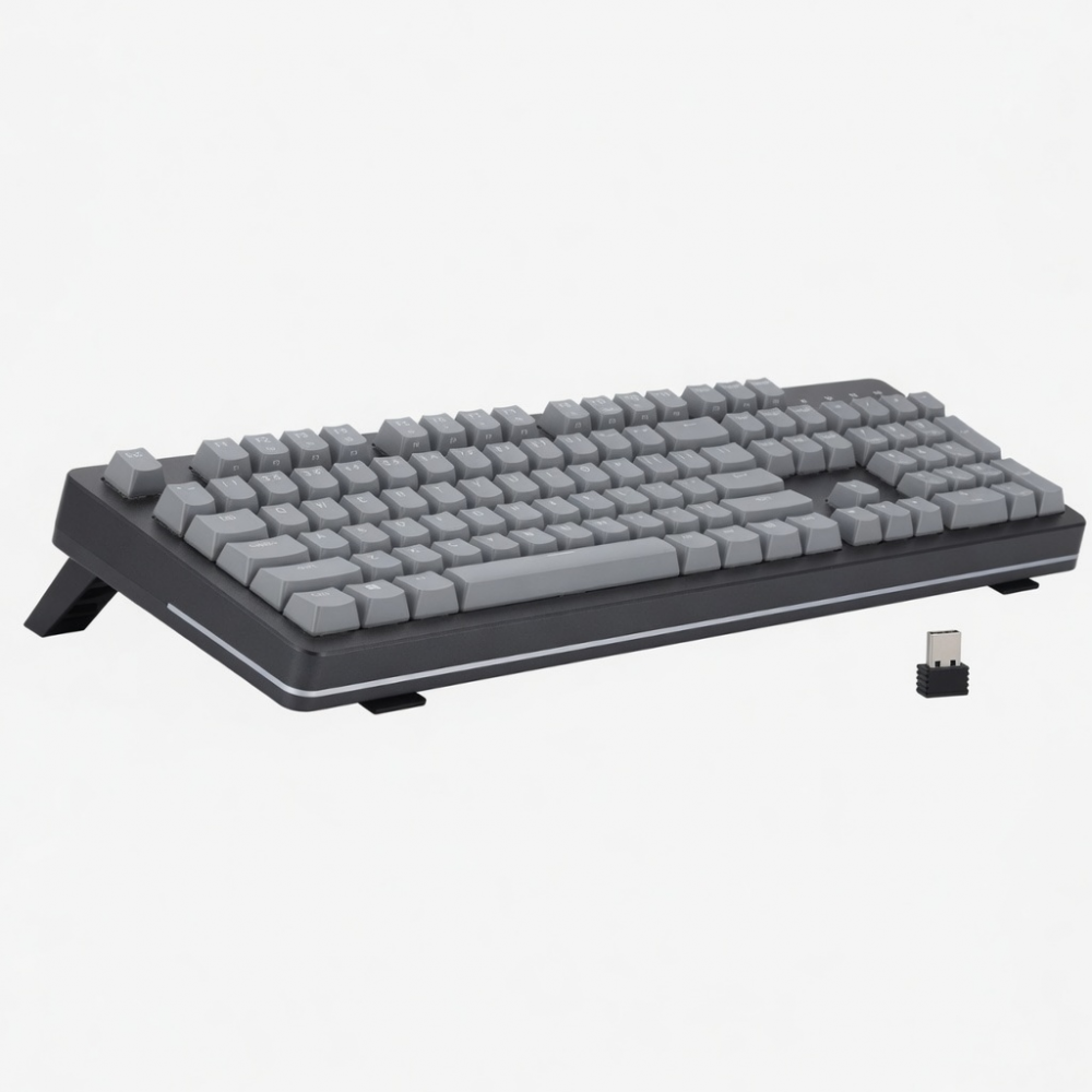 Full Size Wireless Mechanical Keyboard, Gray