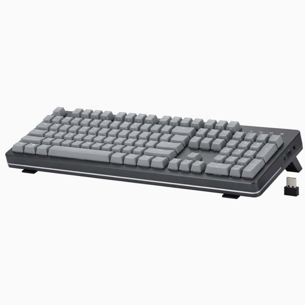 Full Size Wireless Mechanical Keyboard, Gray