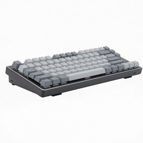 Wireless Mechanical Keyboard, 84-Key Gray Full-Size Layout