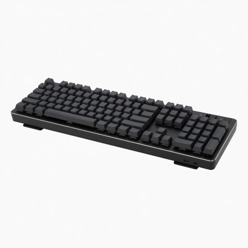 Wireless Mechanical Keyboard, Full-Size 104-Key, Black, USB-C Rechargeable