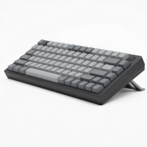Wireless Mechanical Keyboard, 75-Key Compact Layout, Gray Keycaps