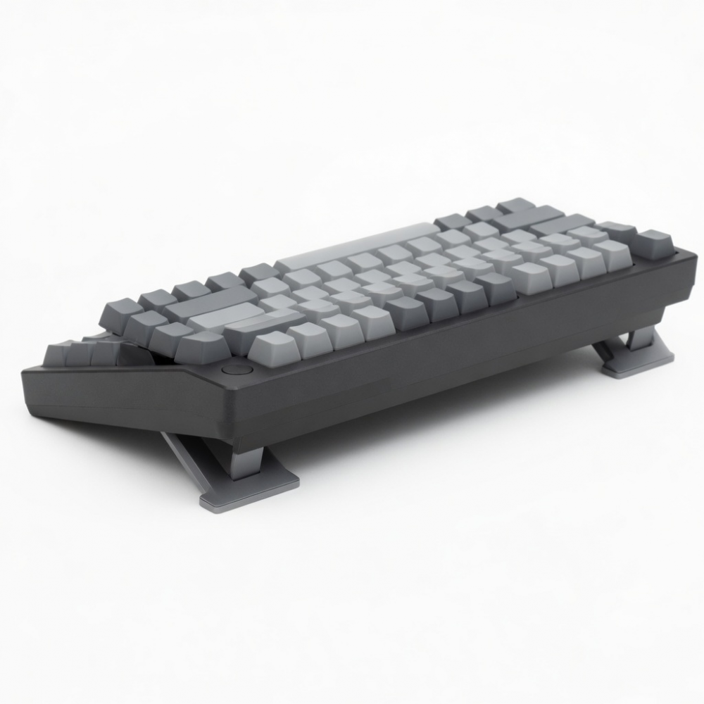 Wireless Mechanical Keyboard, 75-Key Compact Layout, Gray Keycaps
