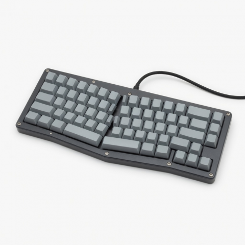 65-Key Split Ergonomic Mechanical Keyboard, Wired Gray Design