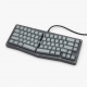 65-Key Split Ergonomic Mechanical Keyboard, Wired Gray Design