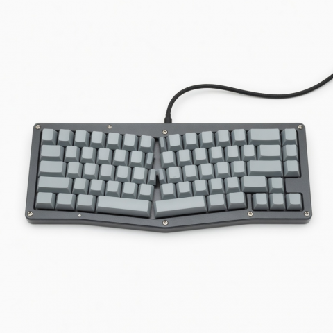 65-Key Split Ergonomic Mechanical Keyboard, Wired Gray Design