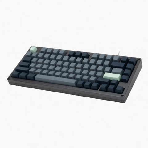81-Key Mechanical Keyboard, 75% Layout, Gray Keycaps, Dark Gray Case