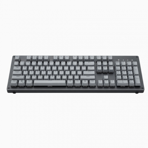 Wireless Mechanical Keyboard, 104-Key Full-Size Gray Keyboard