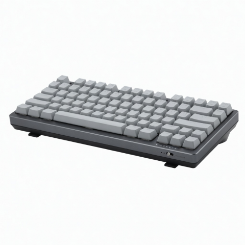 84-Key Wireless Mechanical Keyboard, Compact Gray Design