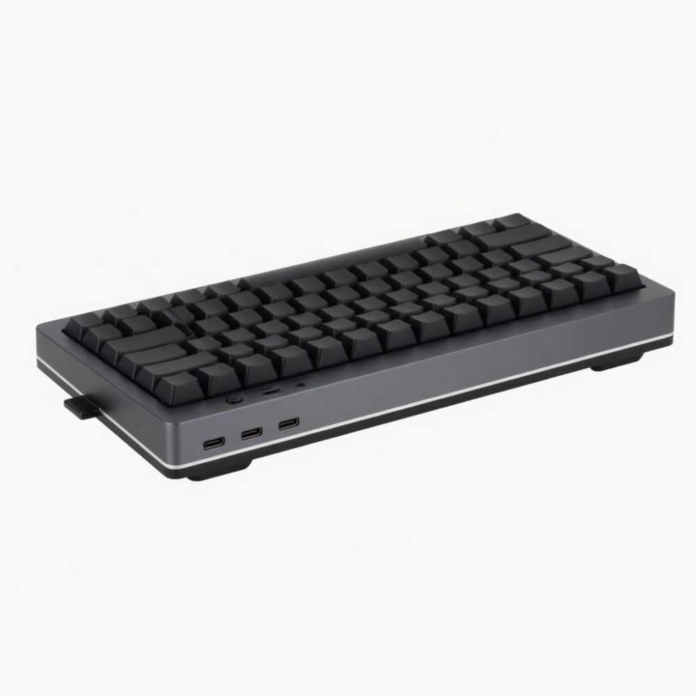 Wireless Magnetic Switch Keyboard, Compact Black Layout