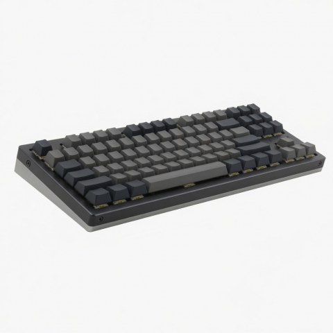Compact Wired Mechanical Keyboard, Dark Gray Keycaps