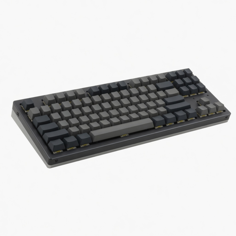 Compact Wired Mechanical Keyboard, Dark Gray Keycaps
