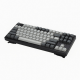 75% Mechanical Keyboard, Gray and Black Keycaps, Compact Layout