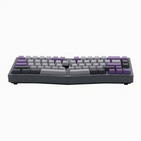 Wireless Alice Layout Mechanical Keyboard, Gray and Purple
