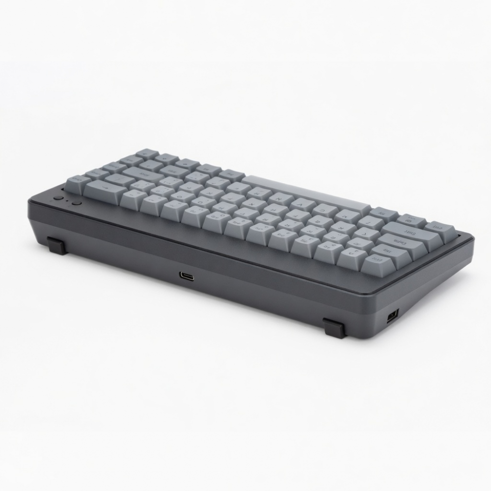Wireless Mechanical Keyboard, 84-Key Compact Layout, Gray PBT Keycaps