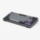 84-Key Wireless Mechanical Keyboard, Gray Purple Keycaps, QMK/VIA Programmable Layout