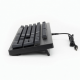 70-Key Mechanical Keyboard, Black Wired Design