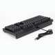 70-Key Mechanical Keyboard, Black Wired Design