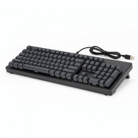 70-Key Mechanical Keyboard, Black Wired Design
