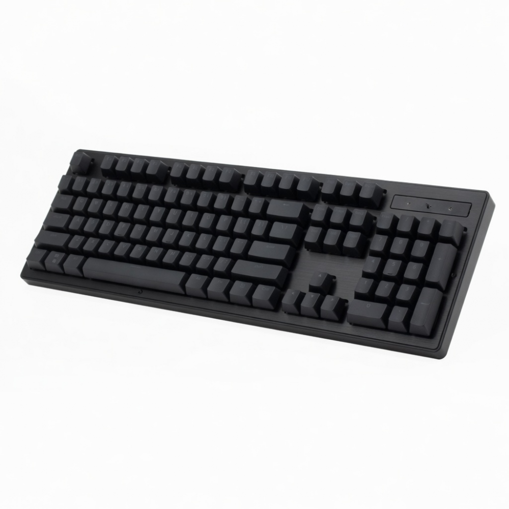 Black Full-Size Wired Keyboard with Numeric Keypad