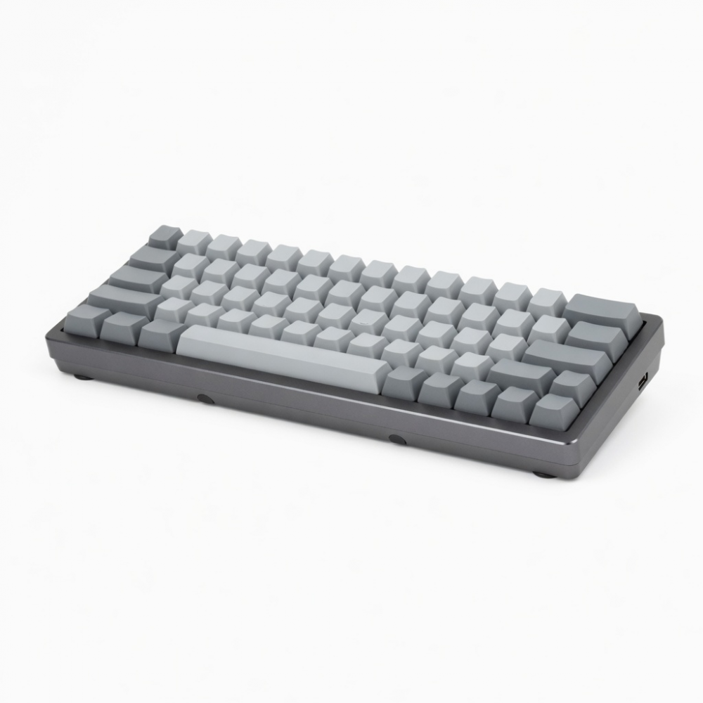 60-Key Mechanical Keyboard, Gray Compact Wired Layout