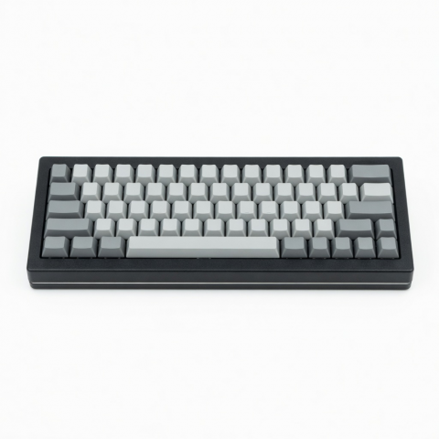 60% Compact Keyboard, Gray Keycaps, Black Frame