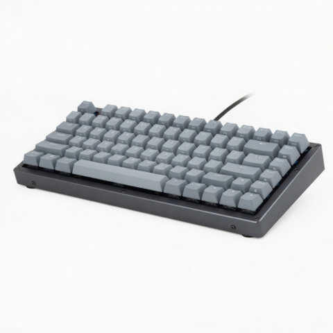 75-Key Mechanical Keyboard, Gray Compact Layout, Wired Connection