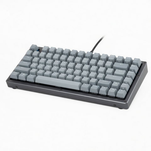 75-Key Mechanical Keyboard, Gray Compact Layout, Wired Connection