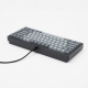 75% Wired Mechanical Keyboard, Gray and White Keycaps