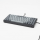 75% Wired Mechanical Keyboard, Gray and White Keycaps