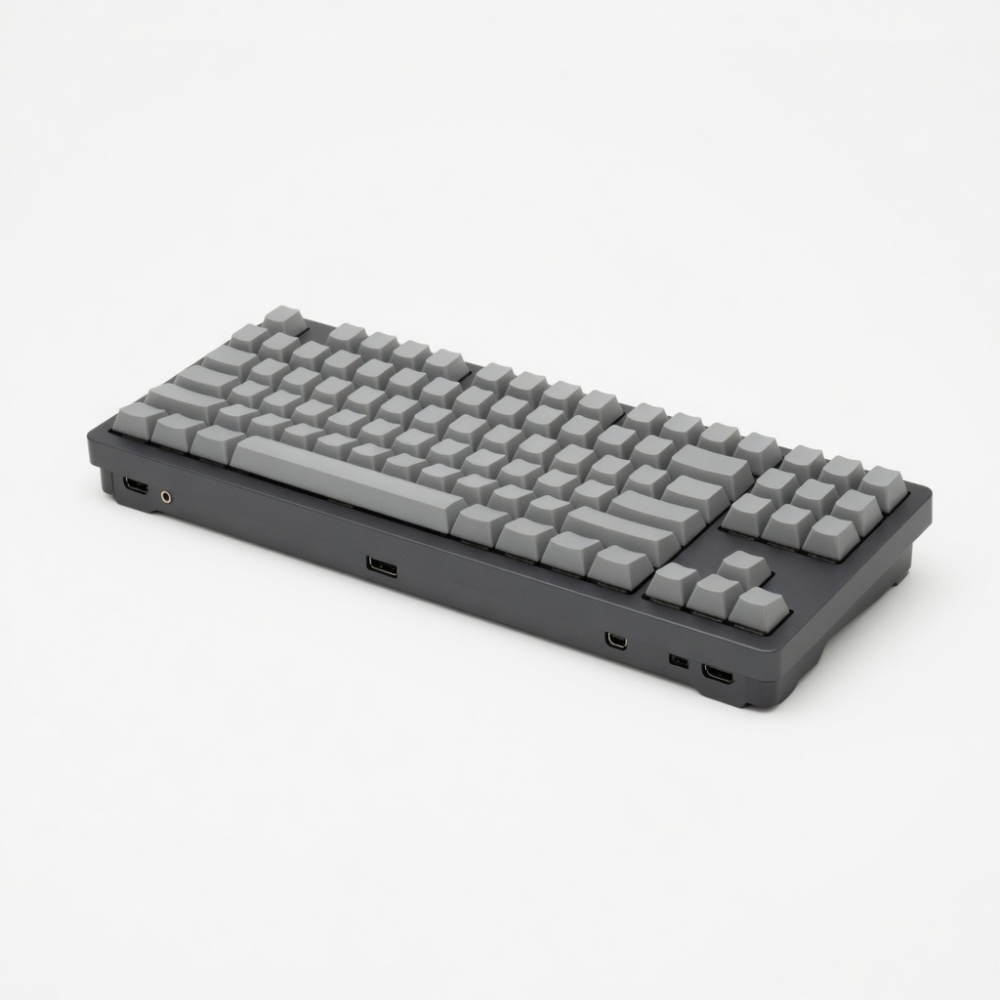 96-Key Mechanical Keyboard, Gray Keycaps, Compact Layout