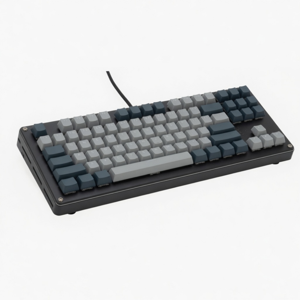 80-Key Mechanical Keyboard, Wired, Gray and Black, Compact Layout