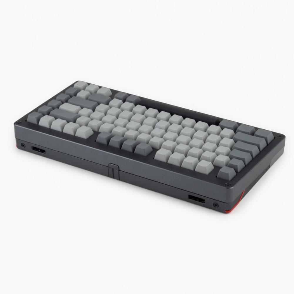 75-Key Mechanical Keyboard, Compact Gray Layout