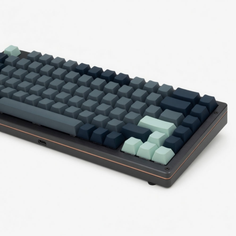 96-Key Mechanical Keyboard, Blue Gray Keycaps