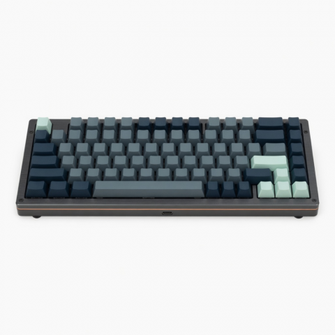 96-Key Mechanical Keyboard, Blue Gray Keycaps