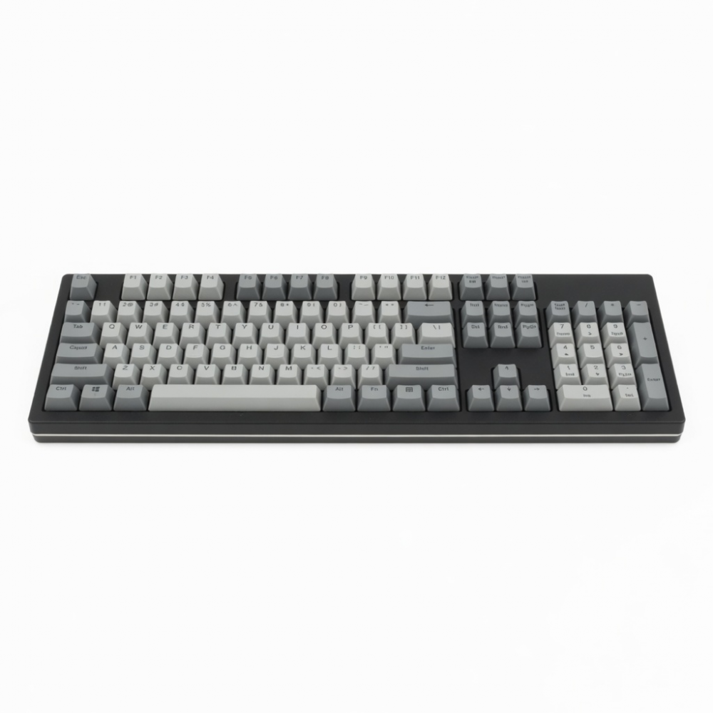 96-Key Mechanical Keyboard, Gray and Black, Full-Size Layout