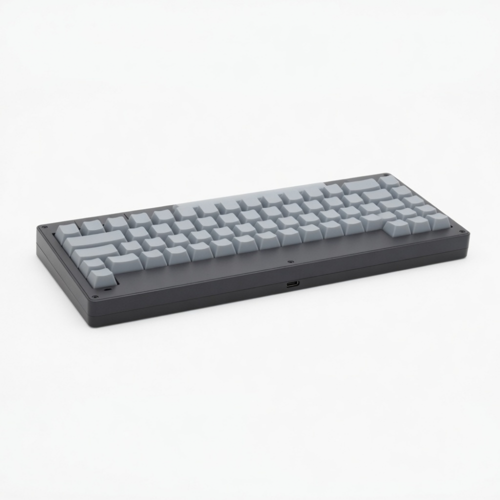 100-Key Low-Profile Mechanical Keyboard, Gray USB-C Wired