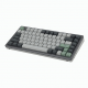 82-Key 75% Compact Keyboard, Gray and Green】【。