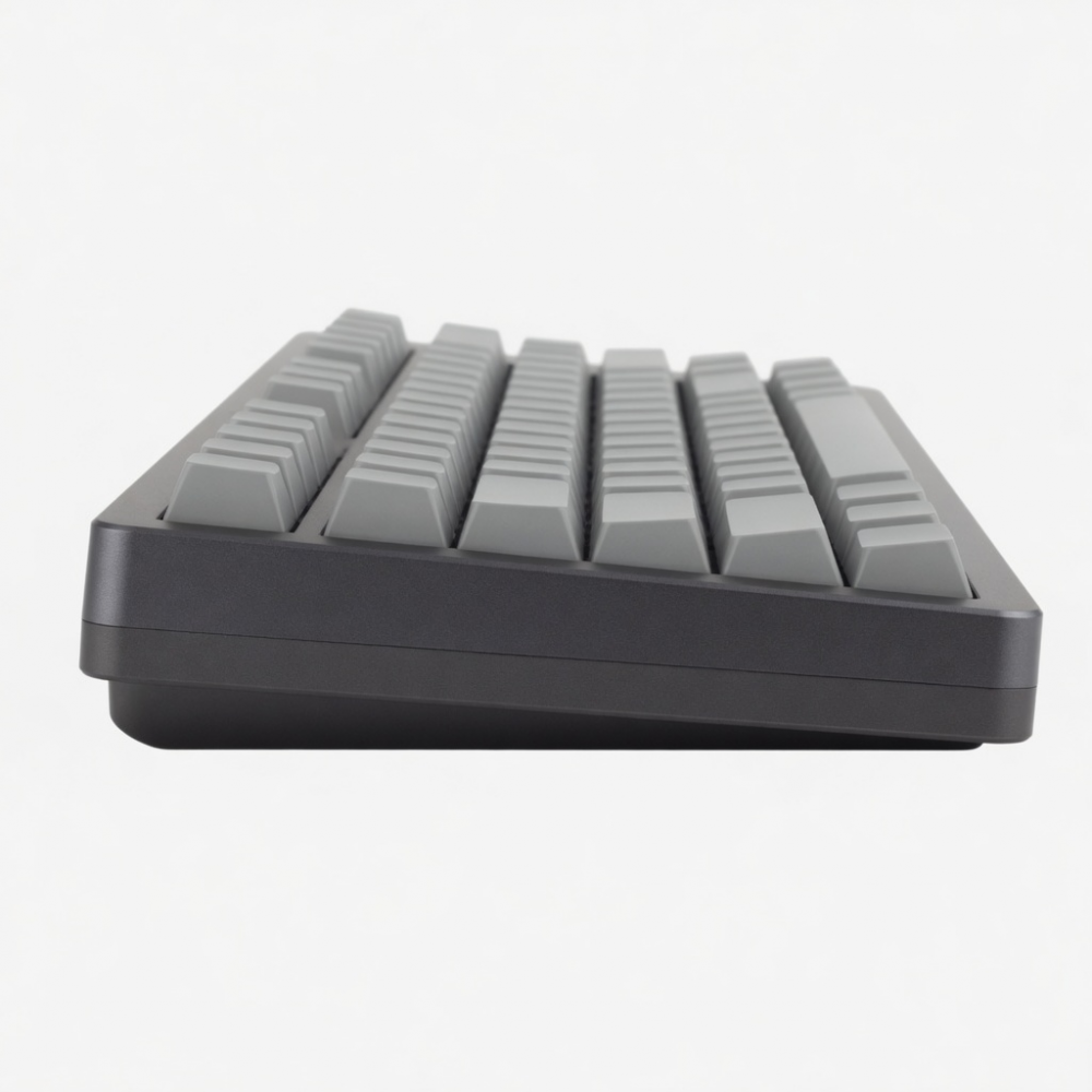 75-Key Mechanical Keyboard, Gray Keycaps, Compact Layout